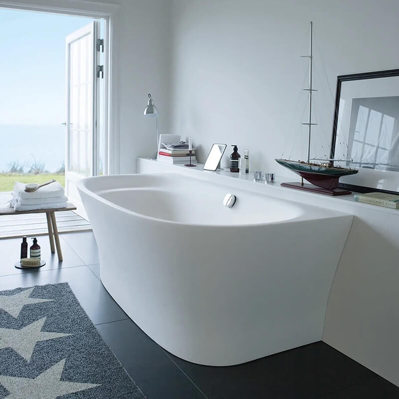 duravit 700330 cape cod bathtub left side view