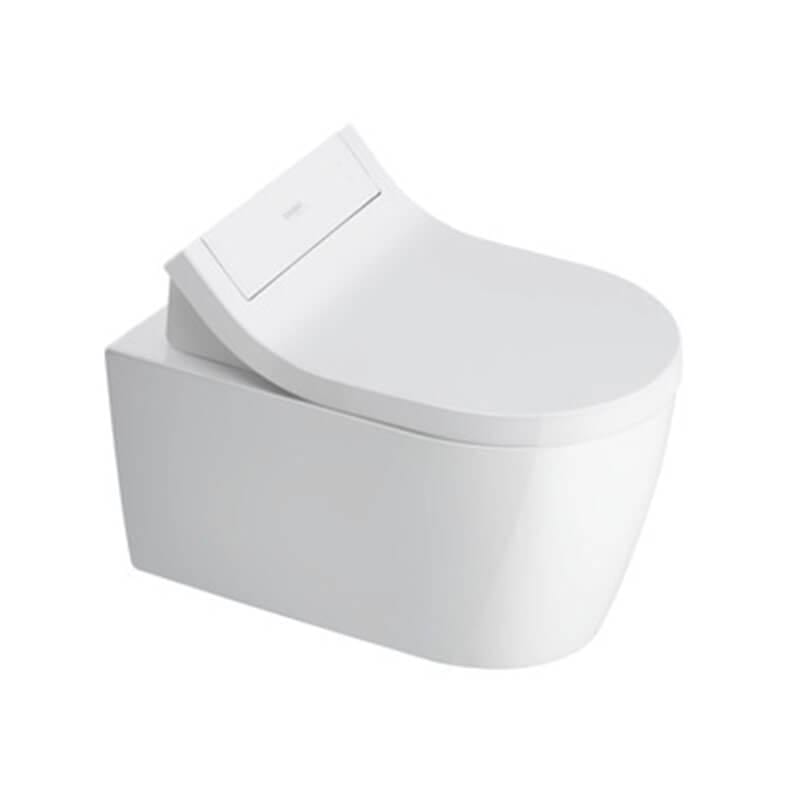 duravit sensowash classic shower toilet seat corner view with toilet