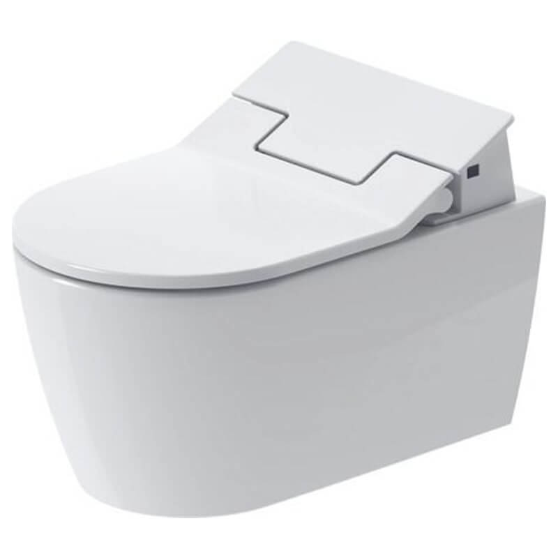 duravit sensowash slim shower toilet seat corner view with toilet