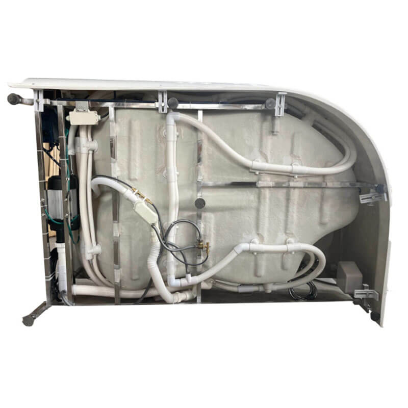 EAGO AM124ETL-R 6 ft Right Corner Acrylic White Whirlpool Bathtub for Two Engineering Backbone