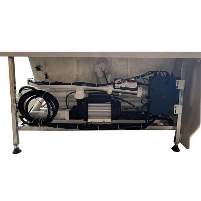 EAGO AM124ETL-R 6 ft Right Corner Acrylic White Whirlpool Bathtub for Two Water Pump Motor Housing