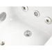 EAGO AM154ETL-R5 5 ft Acrylic White Rectangular Whirlpool Bathtub with Fixtures Close Up Central Drain