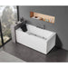 EAGO AM154ETL-R5 5 ft Acrylic White Rectangular Whirlpool Bathtub with Fixtures Corner View