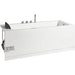 EAGO AM154ETL-R5 5 ft Acrylic White Rectangular Whirlpool Bathtub with Fixtures Side View