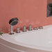 EAGO AM161-L 59 Single Person Corner White Acrylic Whirlpool Bathtub Corner Fixture Detail