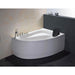 EAGO AM161-L 59 Single Person Corner White Acrylic Whirlpool Bathtub Corner View