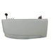 EAGO AM161-L 59 Single Person Corner White Acrylic Whirlpool Bathtub Side View