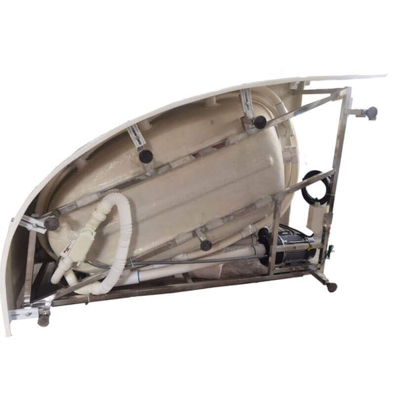 EAGO AM161-L 59 Single Person Corner White Acrylic Whirlpool Bathtub Underside Circulation System