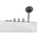 EAGO AM161-R 59 inch Single Person Corner White Acrylic Whirlpool Bathtub Handheld Showerhead