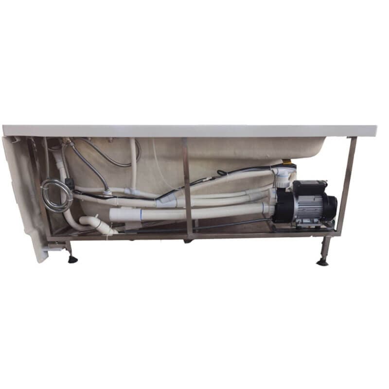 EAGO AM161-R 59 inch Single Person Corner White Acrylic Whirlpool Bathtub Pump and motor assembly