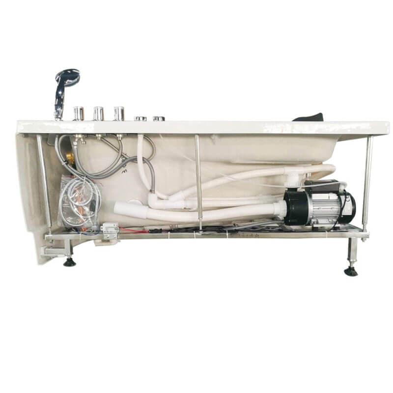 EAGO AM161-R 59 Single Person Corner White Acrylic Whirlpool Bathtub Mechanical infrastructure