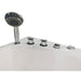 EAGO AM175-L 57 inch White Acrylic Jetted Whirlpool Bathtub with Fixtures Faucet Controls and Handheld