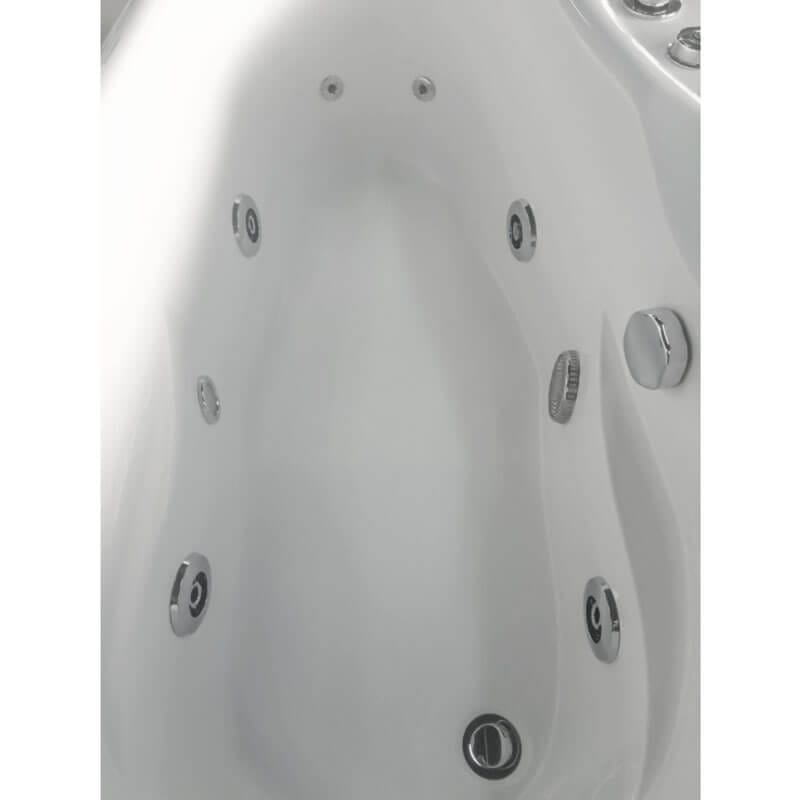 EAGO AM175-L 57'' White Acrylic Jetted Whirlpool Bathtub with Fixtures Chrome jets