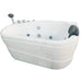 EAGO AM175-L 57'' White Acrylic Jetted Whirlpool Bathtub with Fixtures Corner View