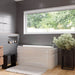 EAGO AM175-R 57 inch White Acrylic Jetted Whirlpool Bathtub with Fixtures Bathroom Set Up