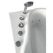 EAGO AM175-R 57 inch White Acrylic Jetted Whirlpool Bathtub with Fixtures Handheld Showerhead