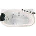EAGO AM175-R 57 inch White Acrylic Jetted Whirlpool Bathtub with Fixtures Top View