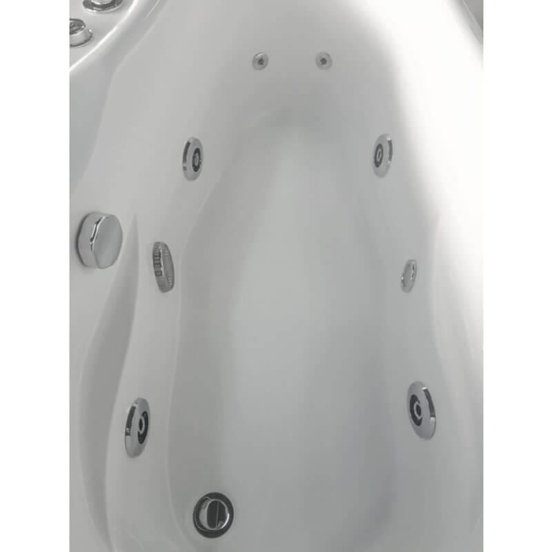 EAGO AM175-R 57'' White Acrylic Jetted Whirlpool Bathtub with Fixtures Jets