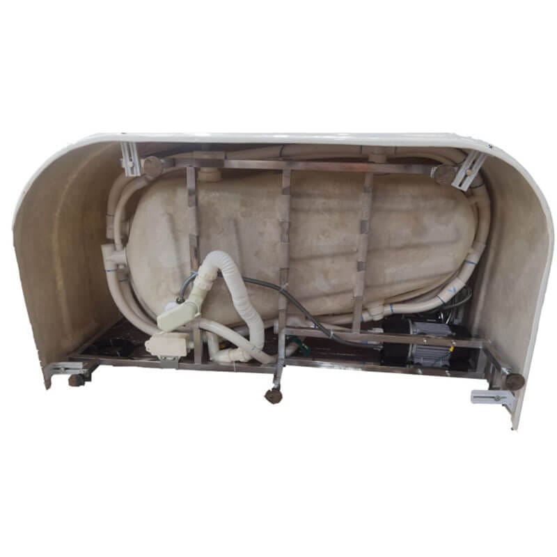 EAGO AM175-R 57'' White Acrylic Jetted Whirlpool Bathtub with Fixtures Plumbing Connections