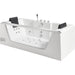 EAGO AM189ETL-R 6 ft Left Drain Acrylic White Whirlpool Bathtub with Fixtures Corner View