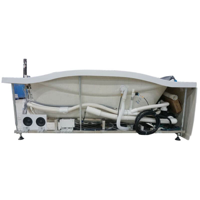 EAGO AM189ETL-R 6 ft Left Drain Acrylic White Whirlpool Bathtub with Fixtures Pump Motor Assembly