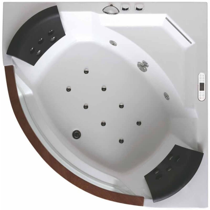 Eago Am197etl 5 Ft Clear Rounded Corner Acrylic Whirlpool Bathtub for Two Top View
