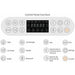 EAGO AM198ETL-L 5 ft Clear Rounded Left Corner Acrylic Whirlpool Bathtub Control Panel Functions