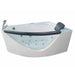 EAGO AM198ETL-L 5 ft Clear Rounded Left Corner Acrylic Whirlpool Bathtub Curved Glass Front
