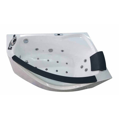 EAGO AM198ETL-L 5 ft Clear Rounded Left Corner Acrylic Whirlpool Bathtub Top Corner View