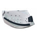 EAGO AM198ETL-L 5 ft Clear Rounded Left Corner Acrylic Whirlpool Bathtub Top Corner View