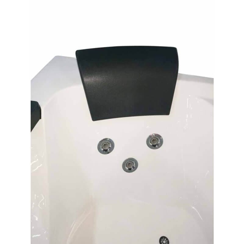 EAGO AM198ETL-R 5 ft Clear Rounded Right Corner Acrylic Whirlpool Bathtub Curved Headrest