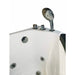 EAGO AM198ETL-R 5 ft Clear Rounded Right Corner Acrylic Whirlpool Bathtub Handheld Showerhead