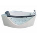 EAGO AM198ETL-R 5 ft Clear Rounded Right Corner Acrylic Whirlpool Bathtub Side View