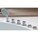 EAGO AM200 5' Rounded Modern Double Seat Corner Whirlpool Bathtub with Fixtures Faucet Handheld Shower
