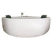 EAGO AM200 5' Rounded Modern Double Seat Corner Whirlpool Bathtub with Fixtures Front View