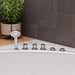 EAGO AM200 5' Rounded Modern Double Seat Corner Whirlpool Bathtub with Fixtures Handheld Showerhead