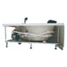 EAGO AM200 5' Rounded Modern Double Seat Corner Whirlpool Bathtub with Fixtures White Flexible Hoses