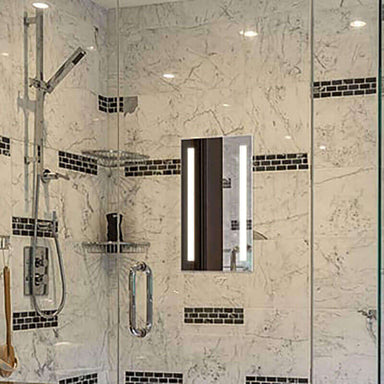 Electric Mirror Acclaim Led Fog Free Mirror Front View Bathroom Set Up