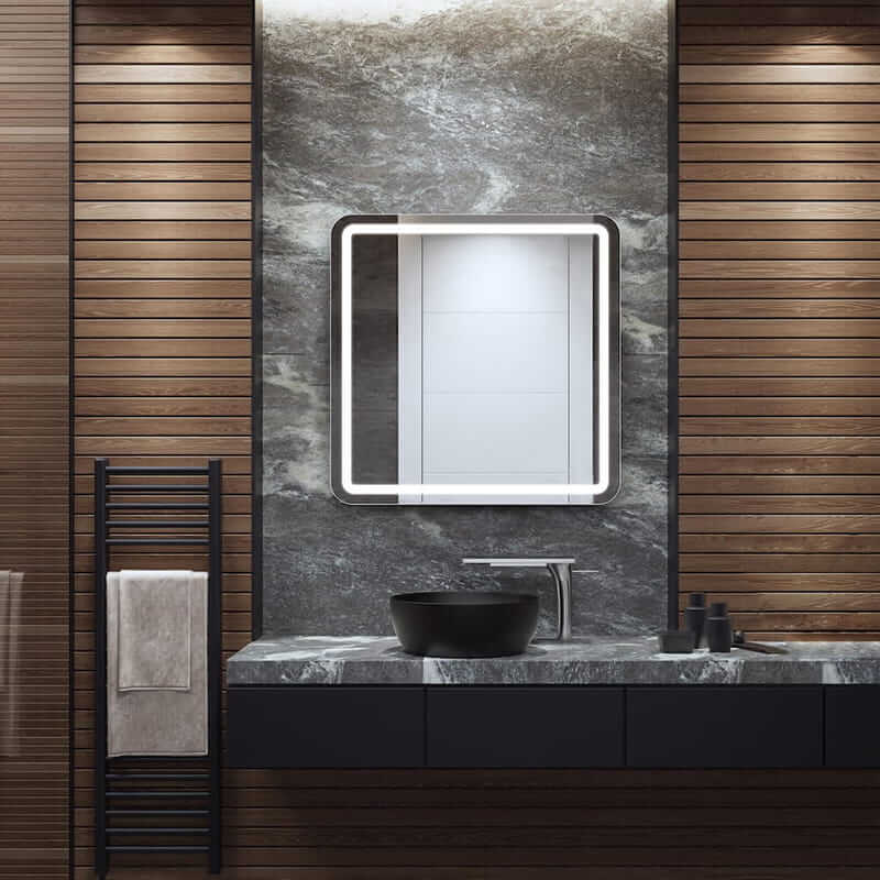 Electric Mirror Aria Lighted Mirror Front View