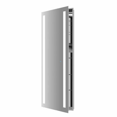 Electric Mirror Ascension Lighted Wardrobe Cabinet Side View