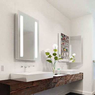 Electric Mirror Ascension Mirrored Cabinet Corner View
