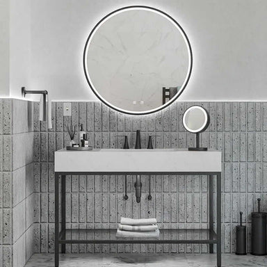 Electric Mirror Brilliance Lighted Mirror in Matte Black