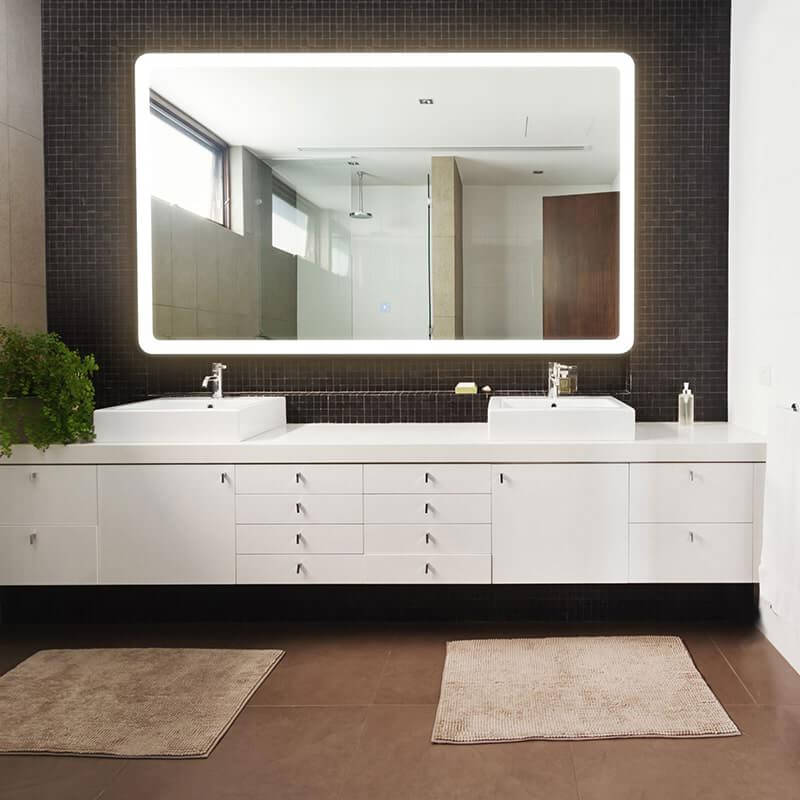 electric mirror eyla LED lighted mirror 60 x 36 inch front view