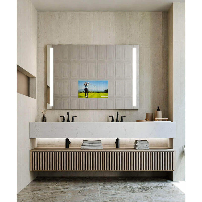 Electric Mirror Fusion Led Lighted Mirror Tv Front View