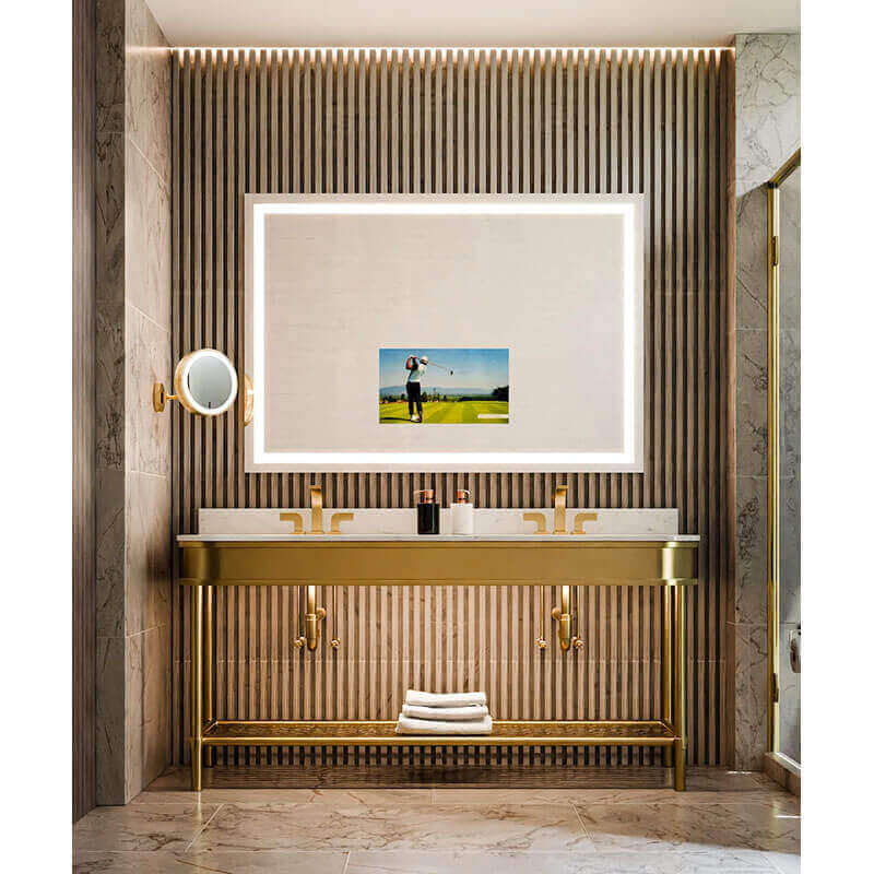 Electric Mirror Integrity Led Lighted Mirror Tv Front View