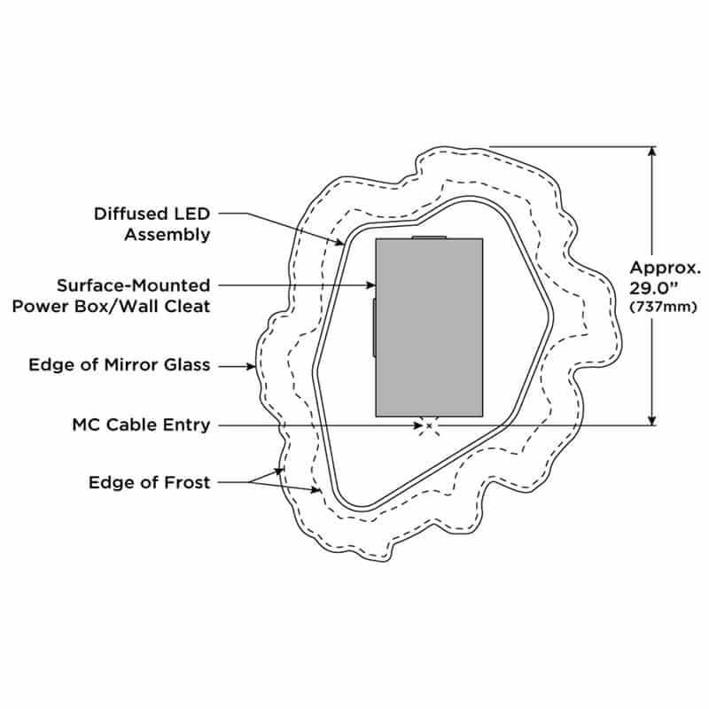 Electric Mirror Isola Led Lighted Mirror Parts