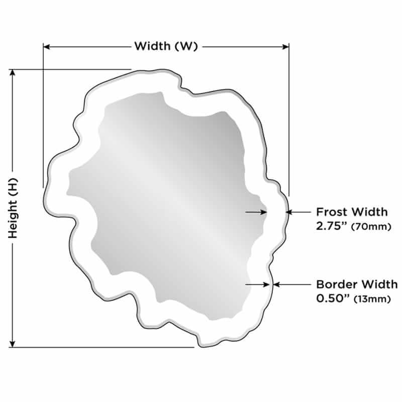 Electric Mirror Isola Lighted Mirror Dimensions