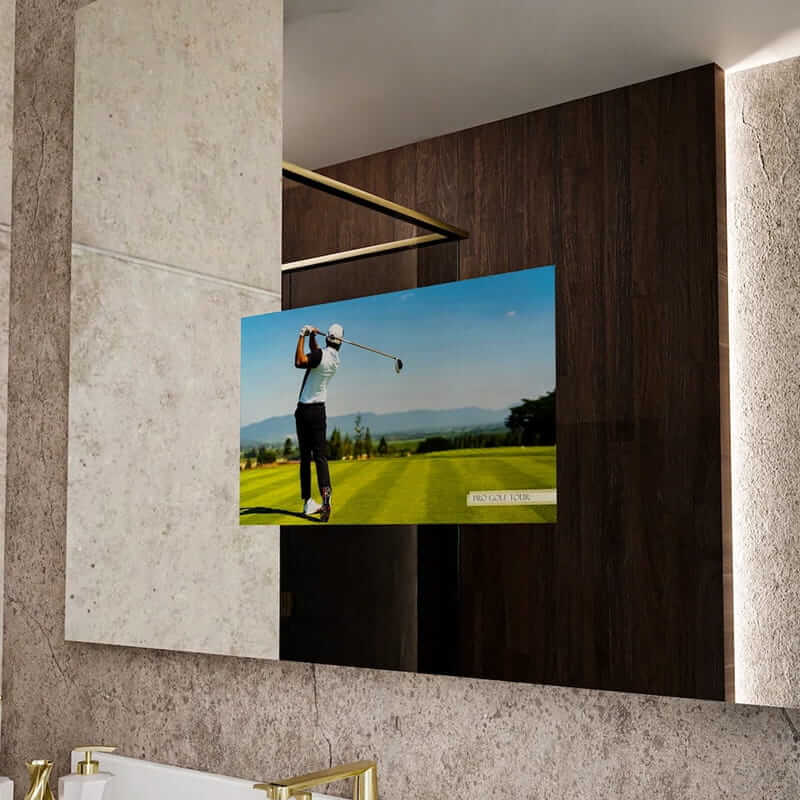 Electric Mirror Loft Led Lighted Mirror Tv Corner View Up Close