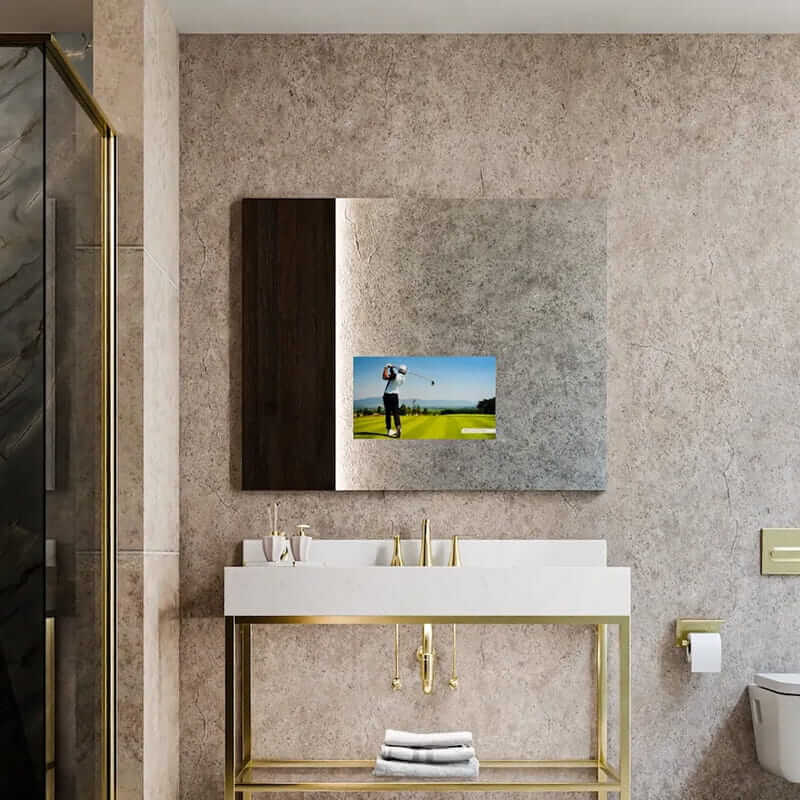 Electric Mirror Loft Led Lighted Mirror Tv Front View