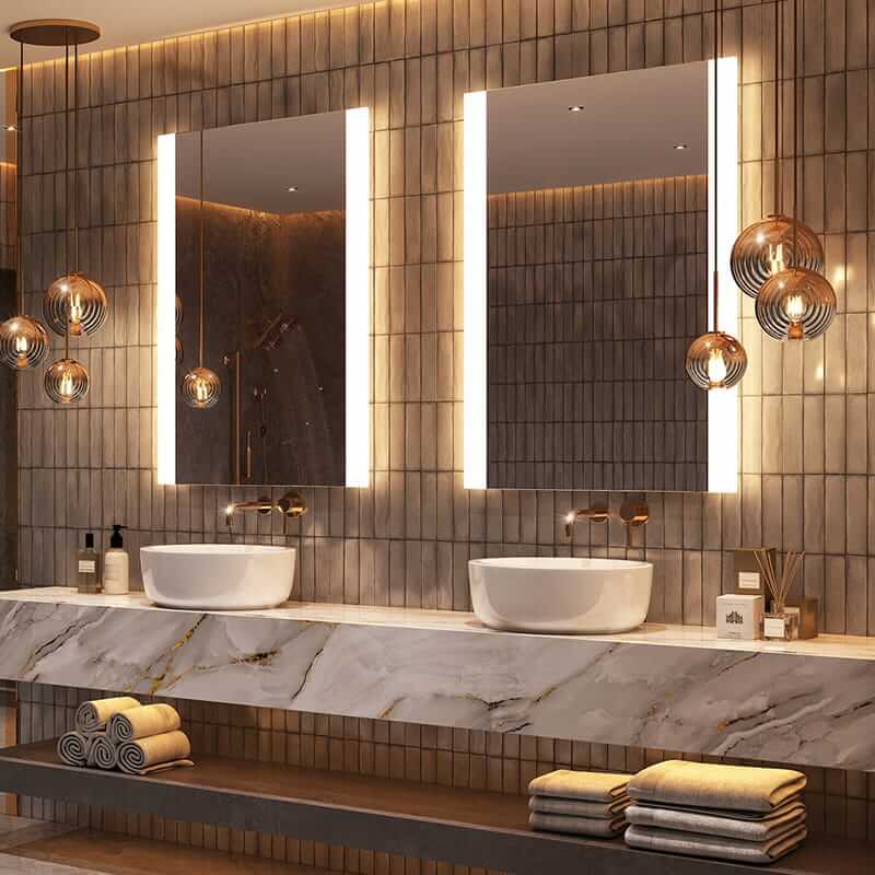 Electric Mirror Novo Lighted Mirror Corner View